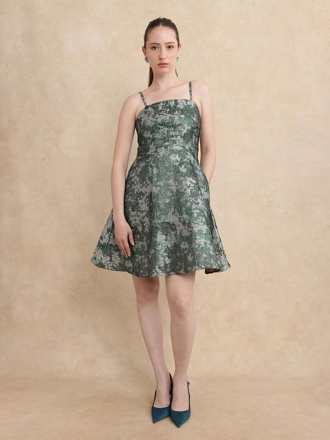 RAREISM Women Davao Metalic Green Dresses