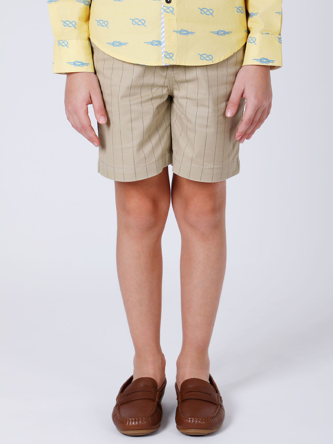 One Friday Boys Beige Stripes Short