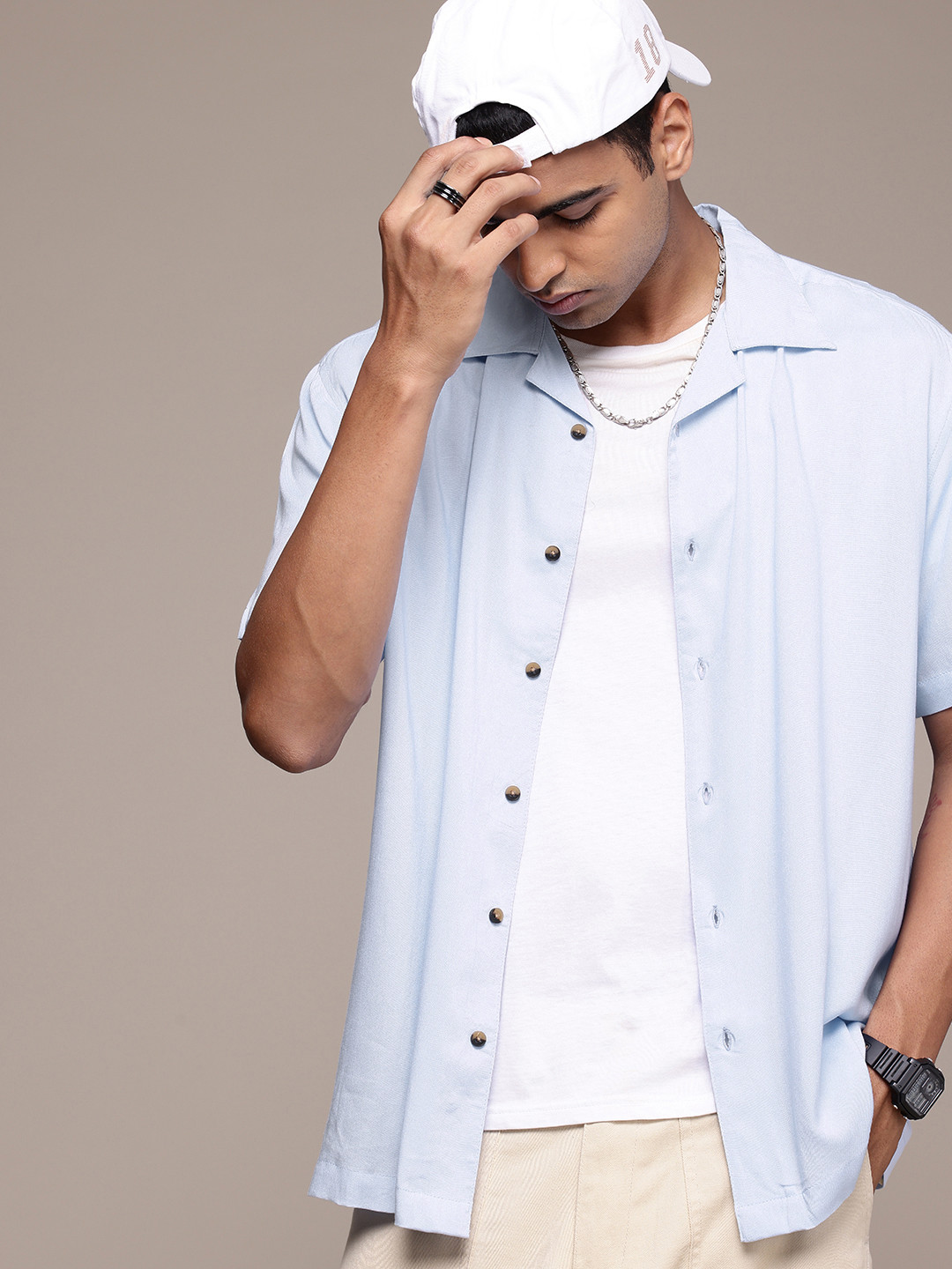 R.Code by The Roadster Life Co. Opaque Casual Shirt