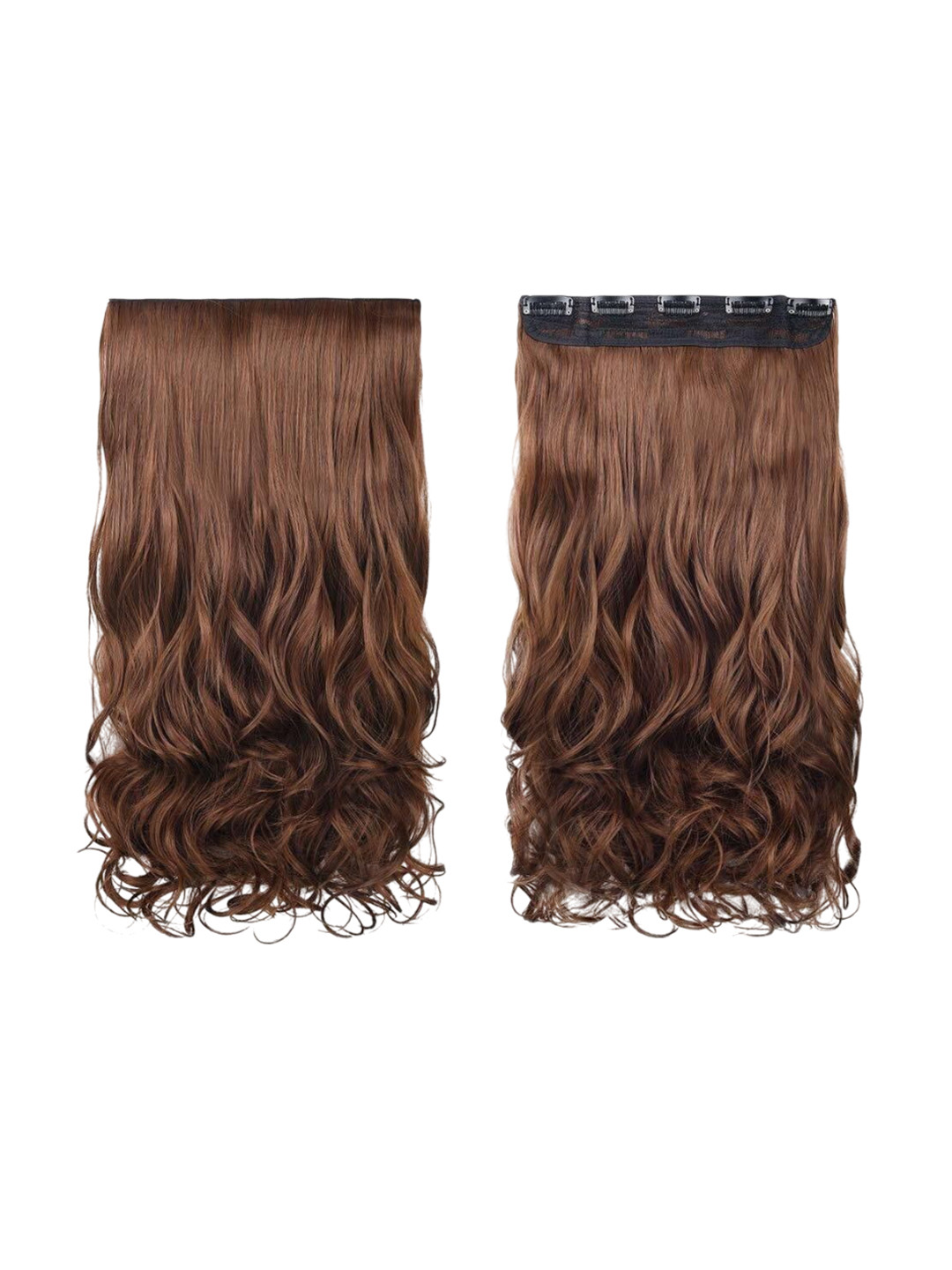 CRIBE 5-Clip In Scalp Topper Wavy Hair Extension - Light Brown - 24 Inch