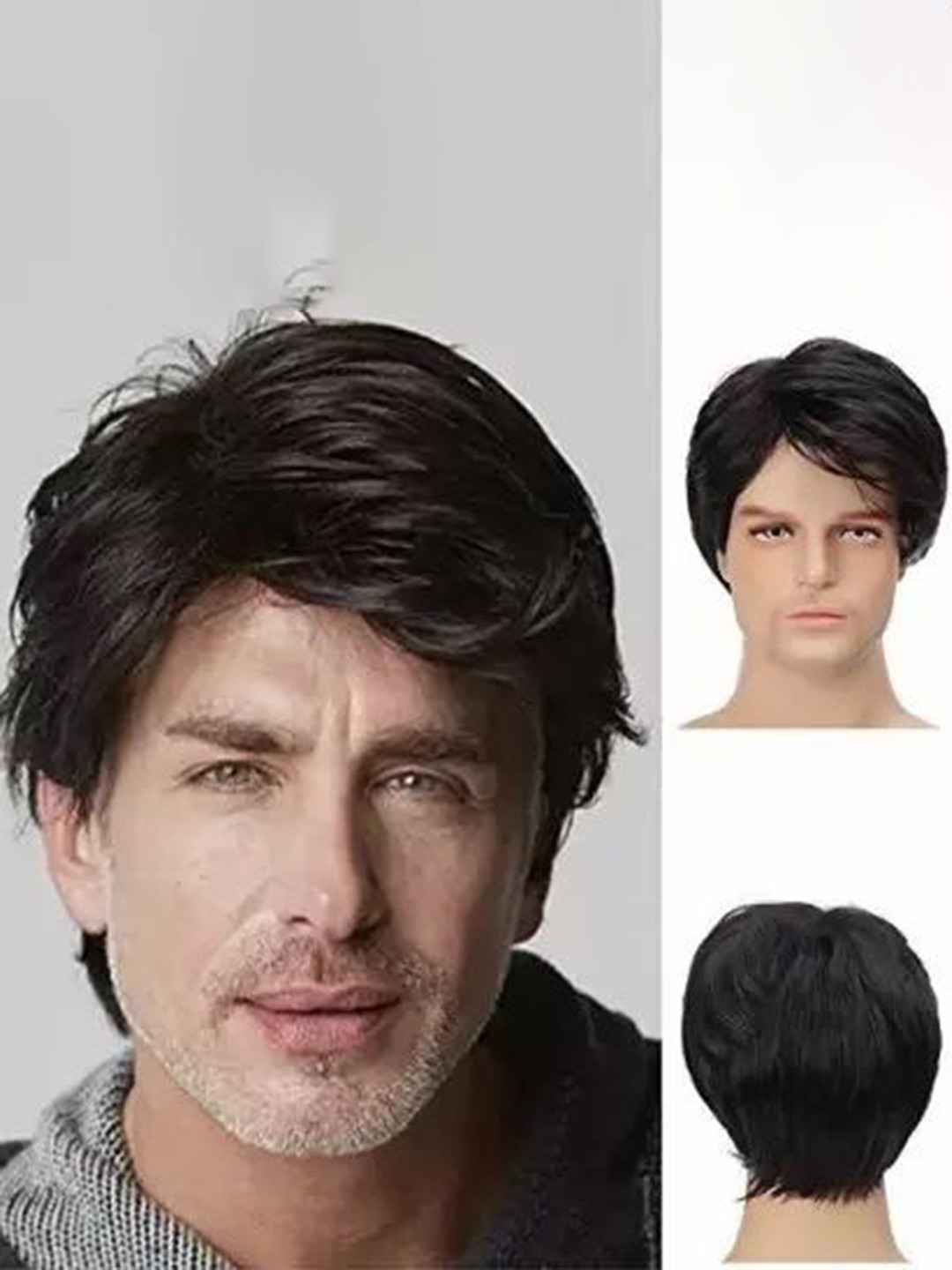 CRIBE Men Halo Toupee Straight Hair Extension - Brown - 6 Inch