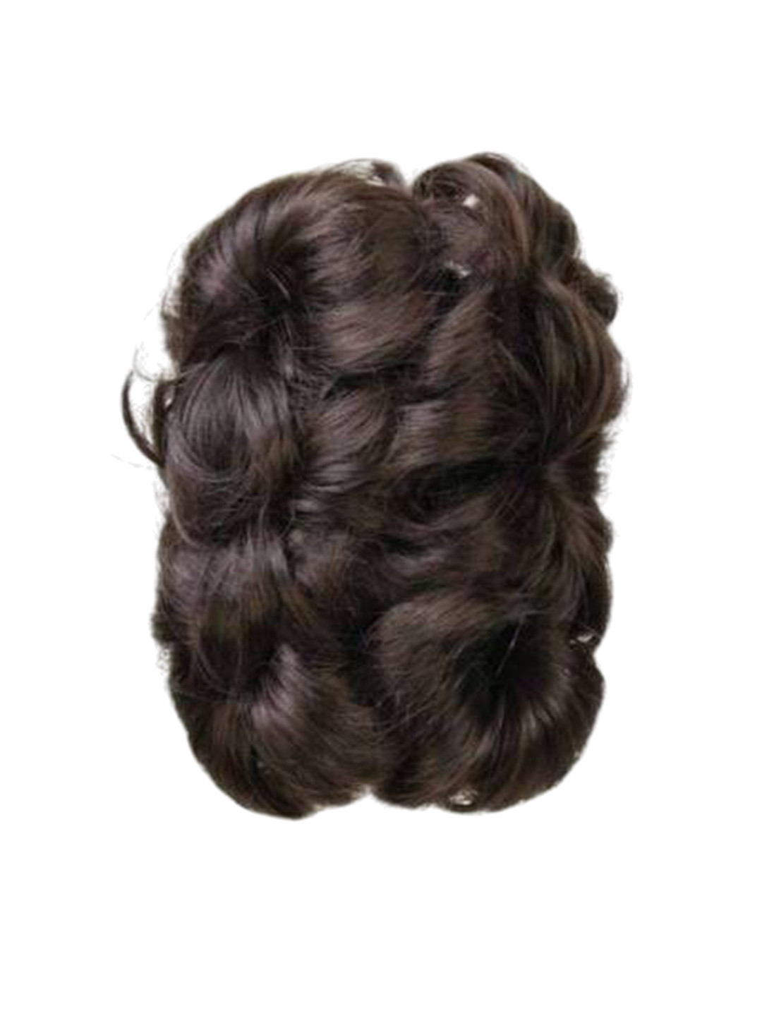 CRIBE Clip-In Bun Curly Hair Extension - Natural Brown - 6 Inch