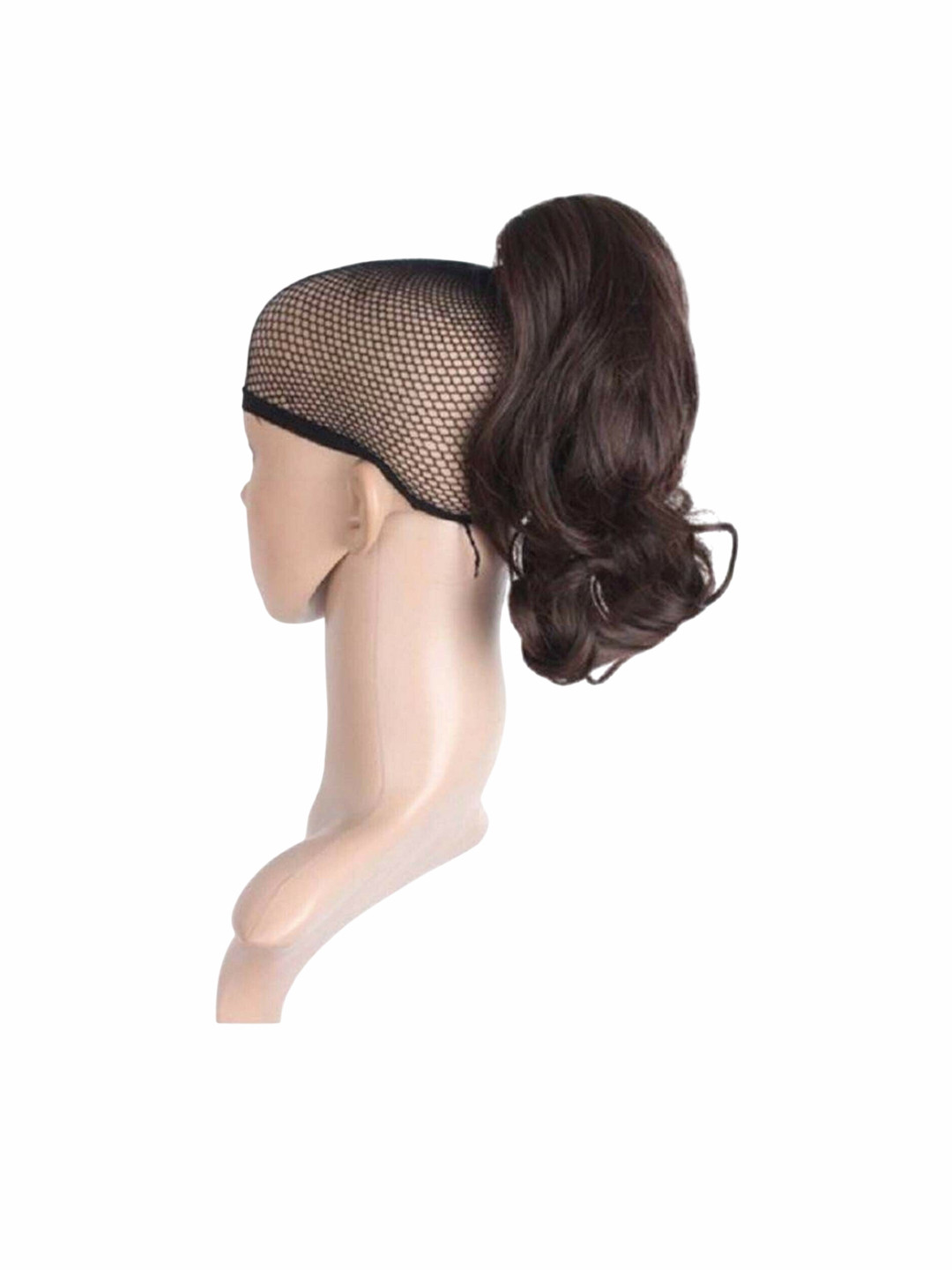 CRIBE Clip-In Ponytail Wavy Hair Extension - Brown- 18 Inch