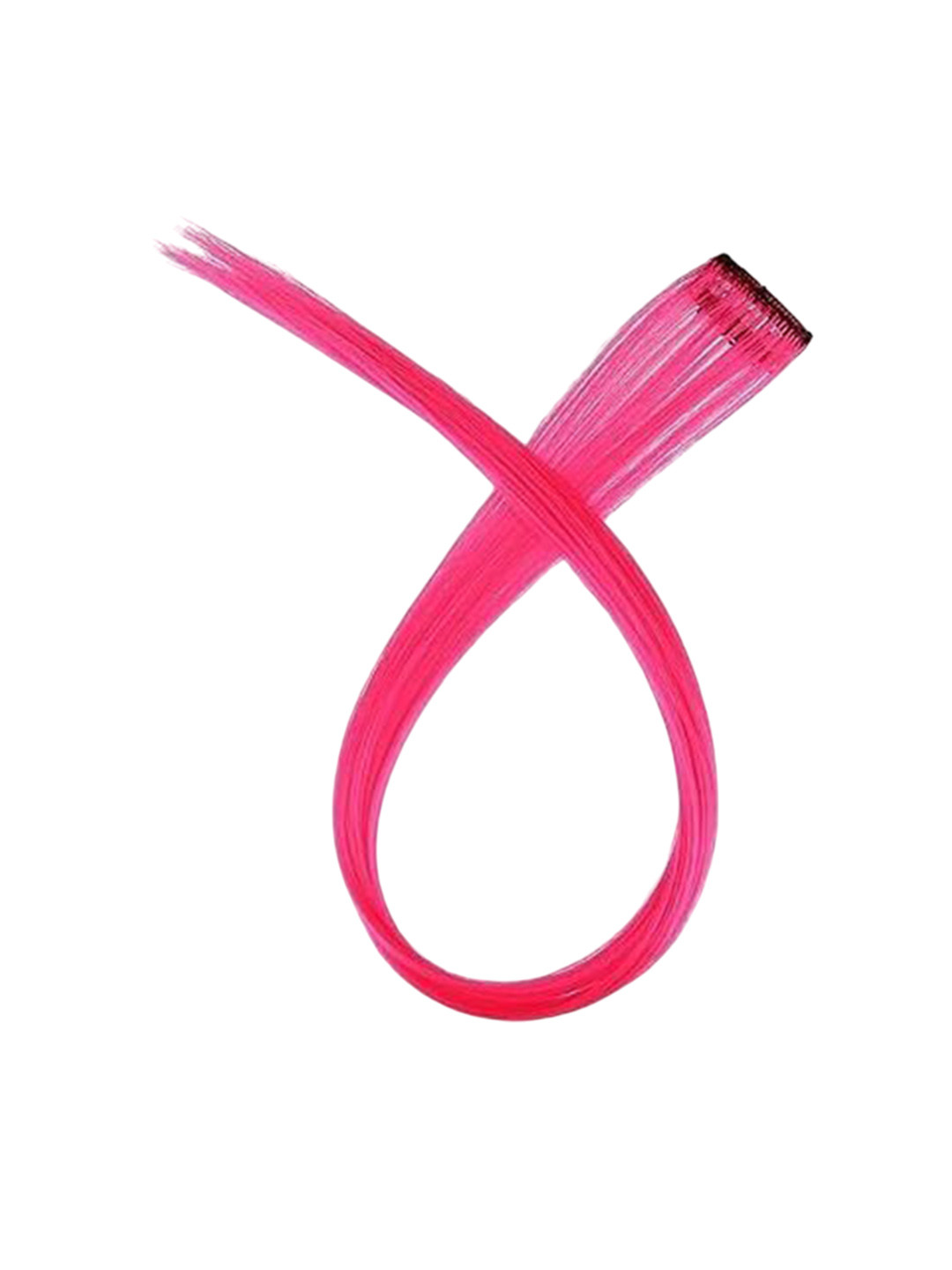 CRIBE Clip-In Straight Coloured Strand Hair Extension - Pink - 22 Inch
