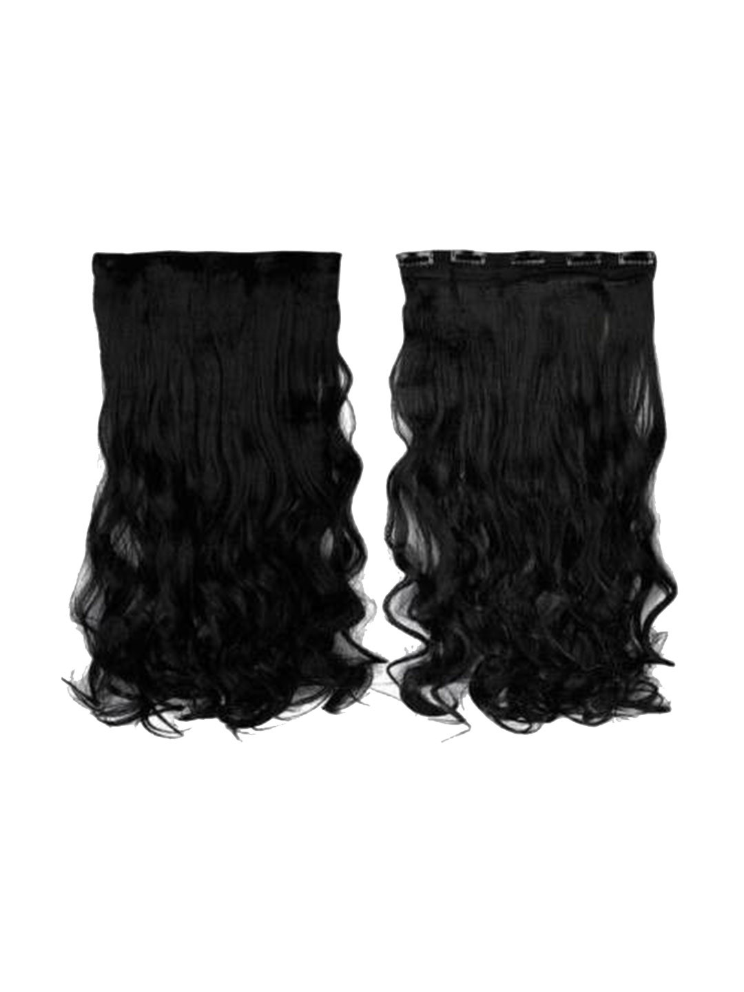 CRIBE Clip-In Scalp Topper Curly Hair Extension - Black - 22 Inch