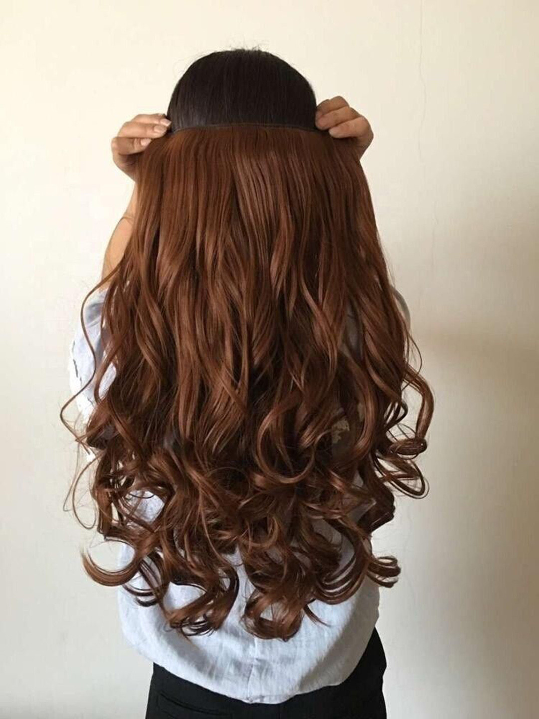 CRIBE Clip-In Scalp Topper Curly Hair Extension - Dark Brown - 24 Inch