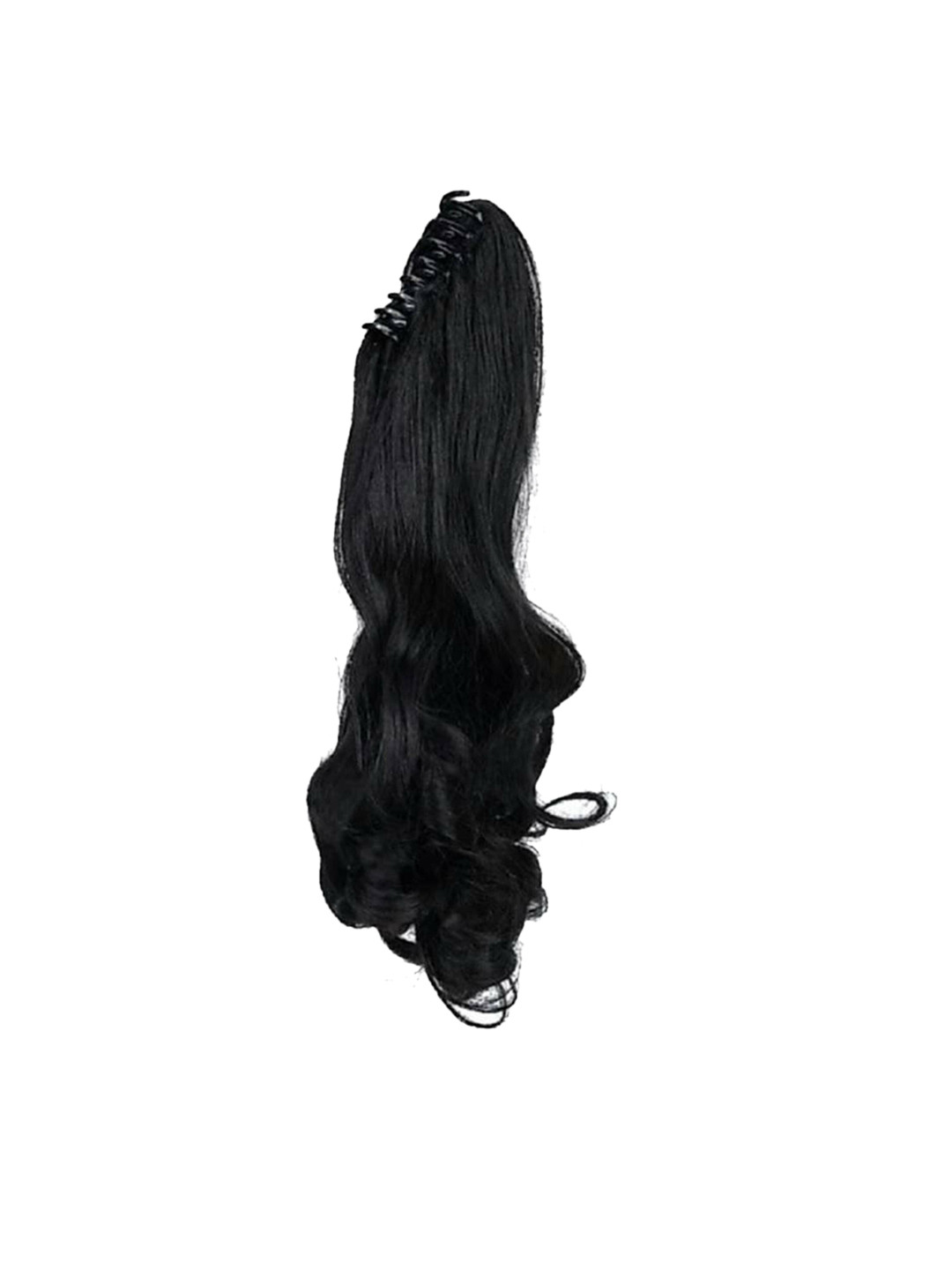 CRIBE Clip-In Ponytail Wavy Hair Extension - Black - 20 Inch