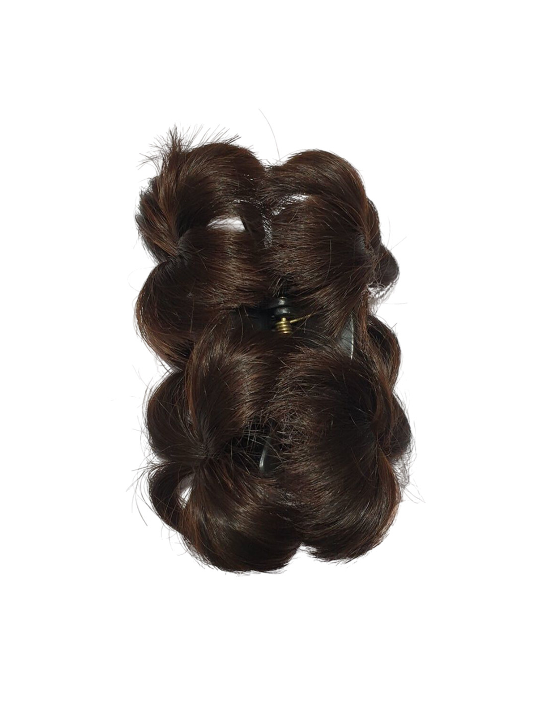 CRIBE Clip-In Curly Bun Hair Extension - Light Brown - 6 Inch
