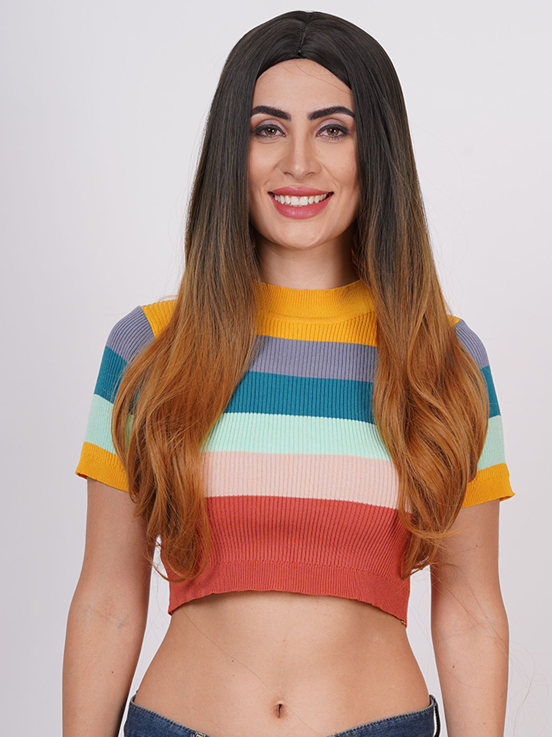 CRIBE Halo Wavy Toupee Hair Extension - Brown - 30 Inch