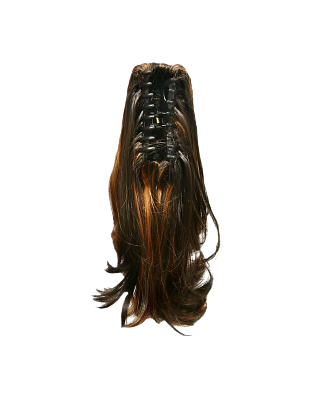CRIBE Clip-In Wavy Ponytail Hair Extension - 20Inch - Golden Highlight