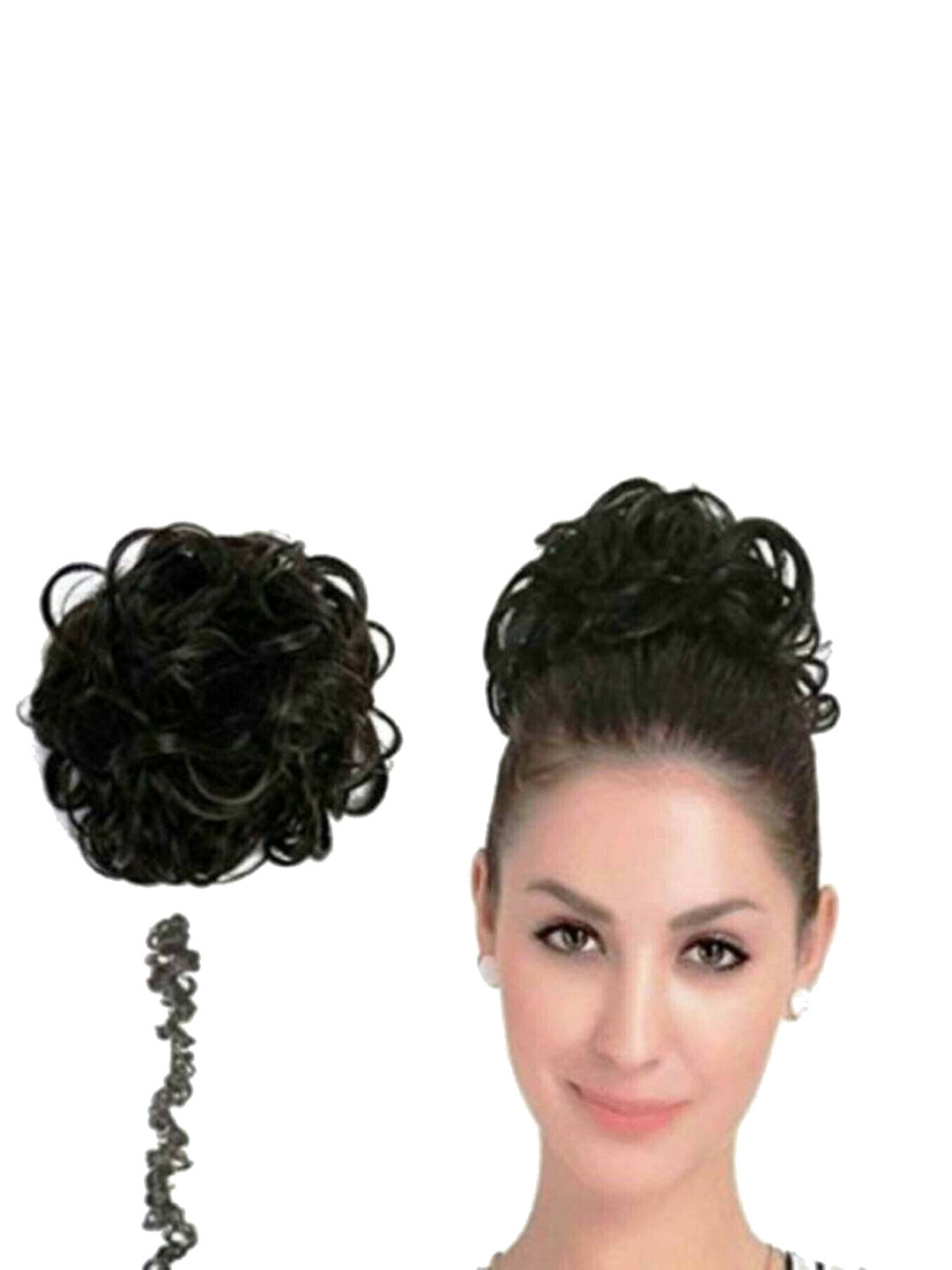 CRIBE Halo Curly Bun Hair Extension - Brown - 24 Inch
