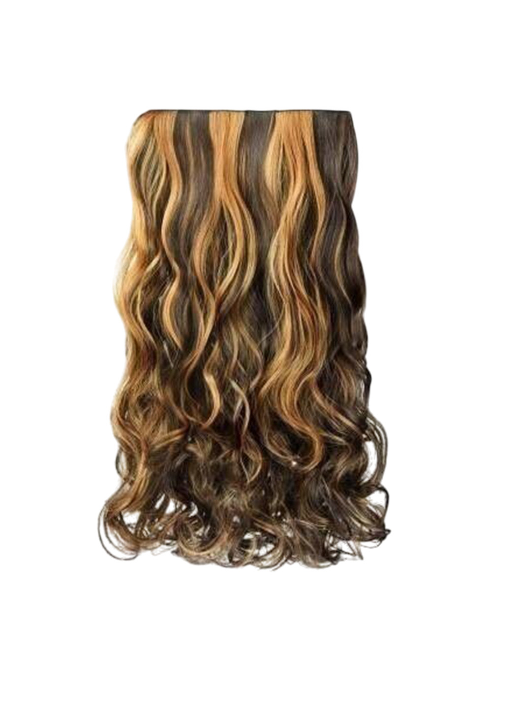 CRIBE Clip In Curly Locks Hair Extension - Highlight Brown - 22 Inch