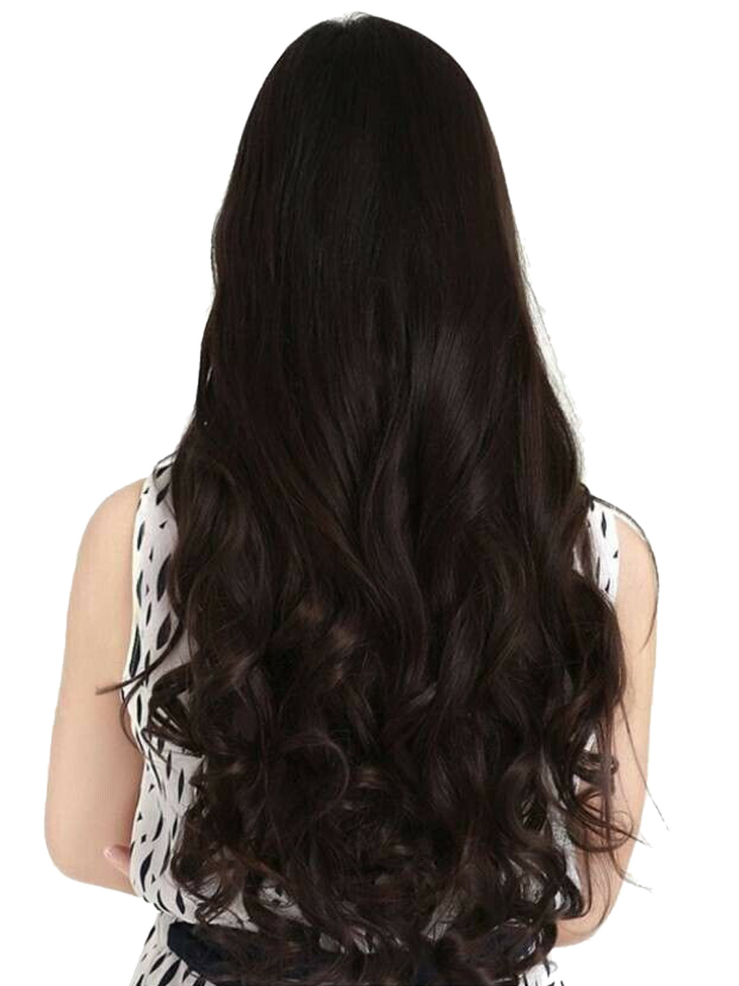 CRIBE Clip-In Wavy Locks Hair Extension - Natural Brown - 22 Inch