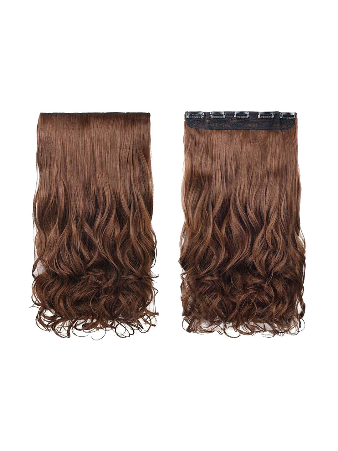 CRIBE 5 Clip-In Locks Curly Hair Extension - Brown - 24 Inch