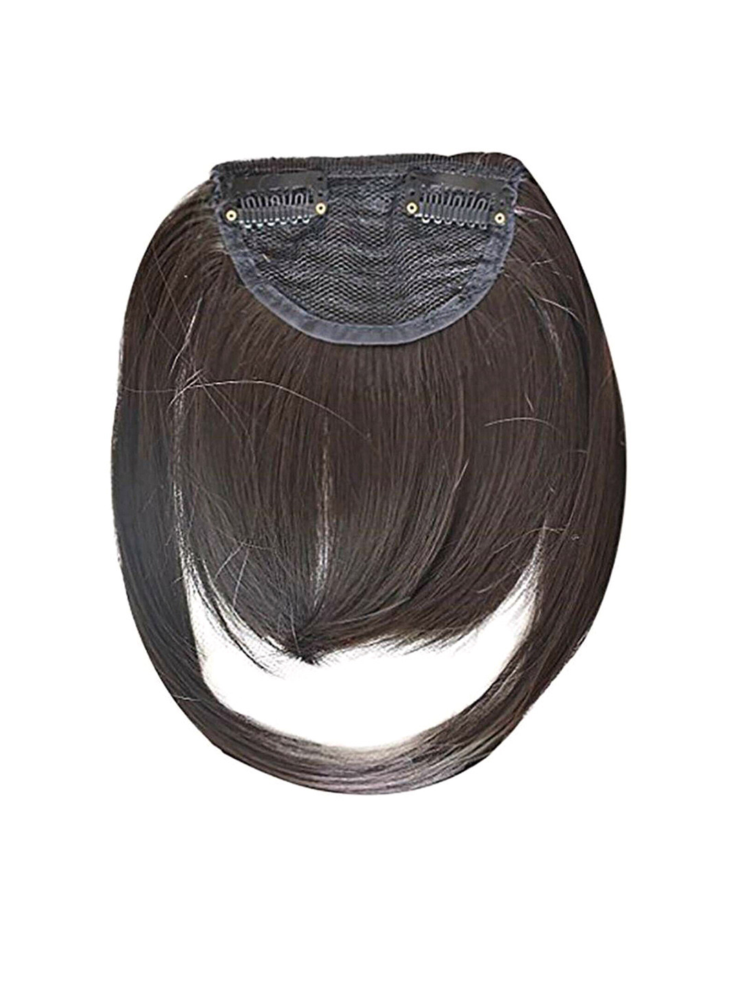 CRIBE Clip-In Scalp Topper Fringe Straight Hair Extension - Brown - 9 Inch