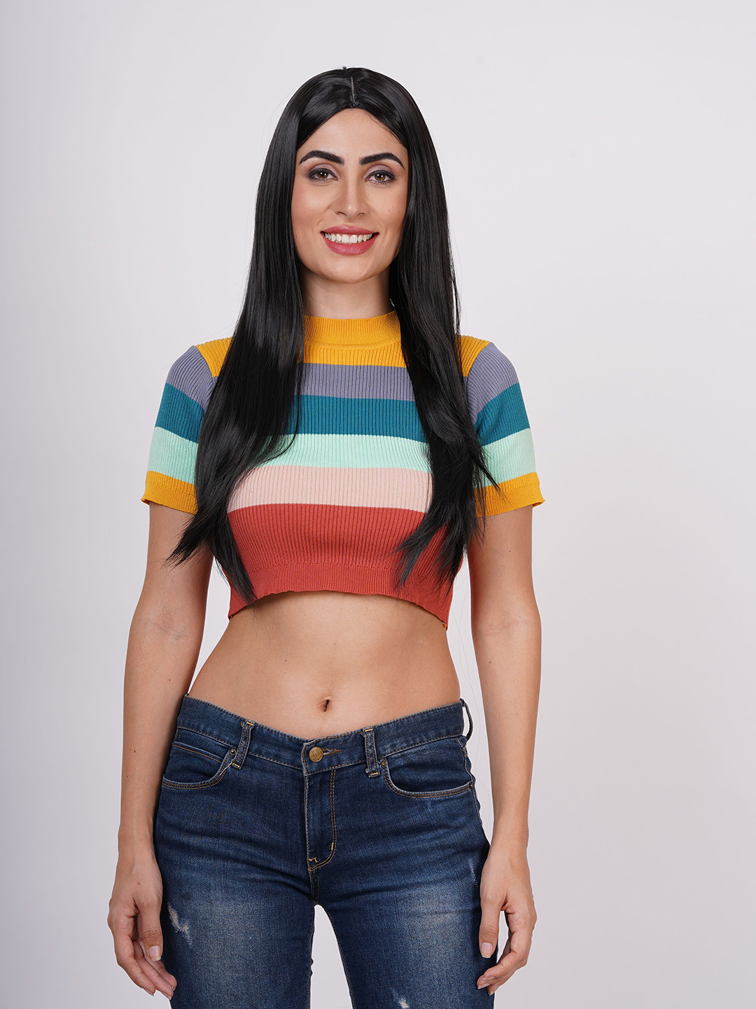 CRIBE Toupee Halo Straight Hair Extension - Black - 30 Inch