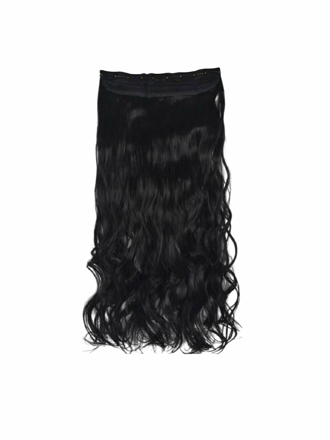 CRIBE Clip-In Ponytail Curly Hair Extension - Black - 24 Inch