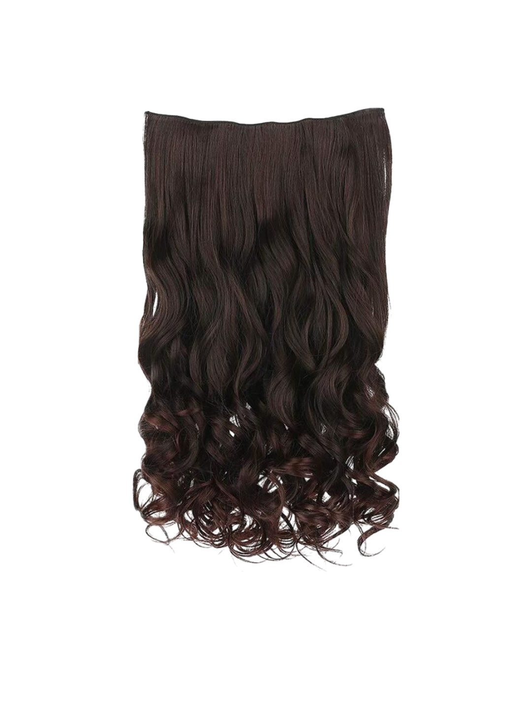 CRIBE Clip-In Ponytail Wavy Hair Extension - Natural Brown - 24 Inch