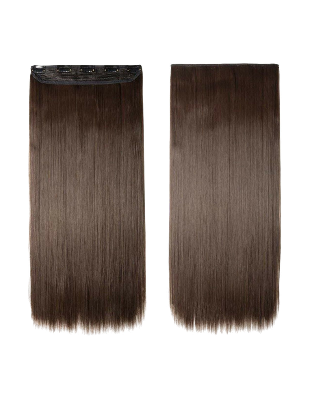 CRIBE Clip-In Ponytail Straight Hair Extension - Natural Brown - 24 Inch