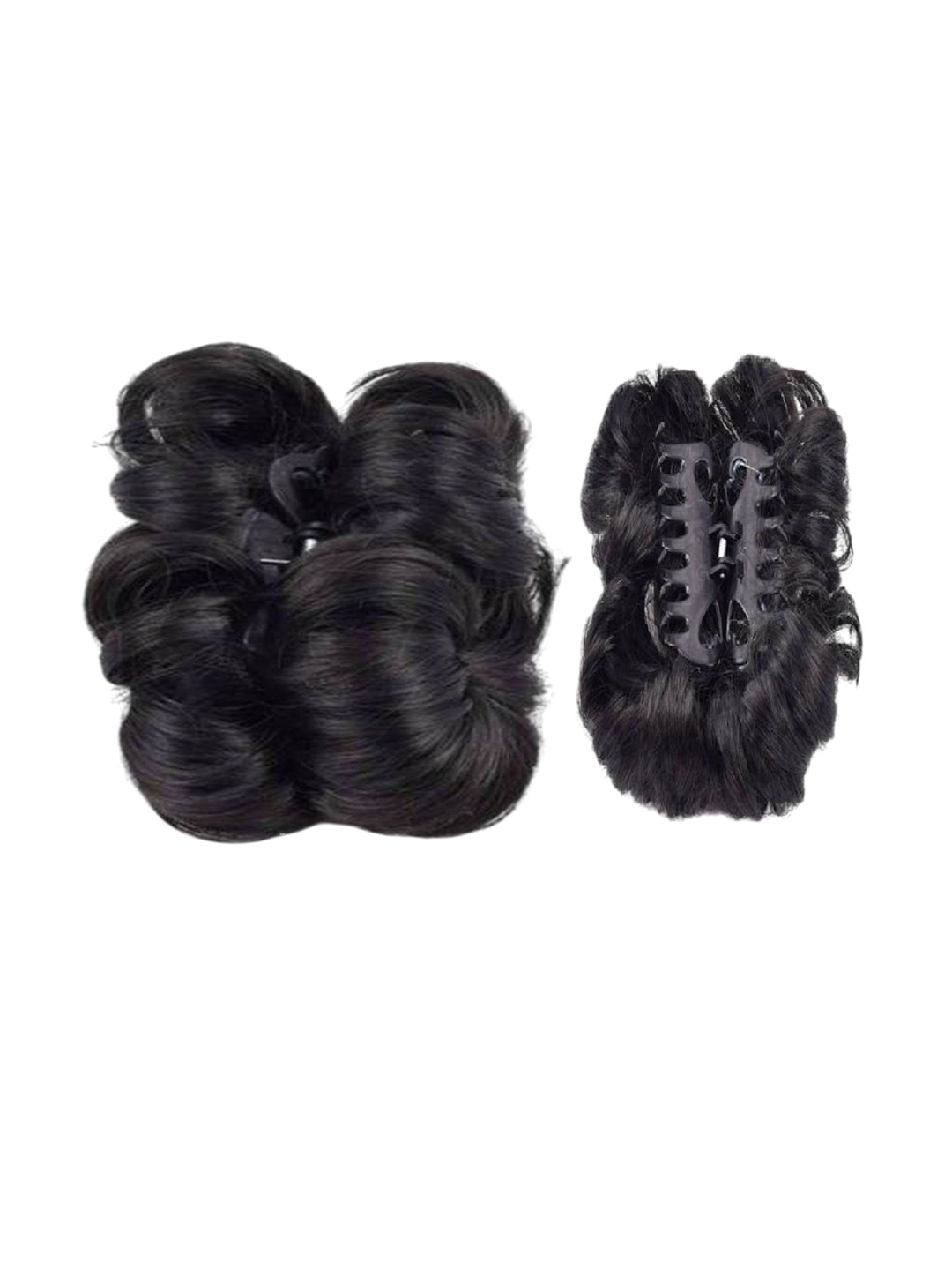 CRIBE Clip-In Bun Curly Hair Extension - Black - 6 Inch
