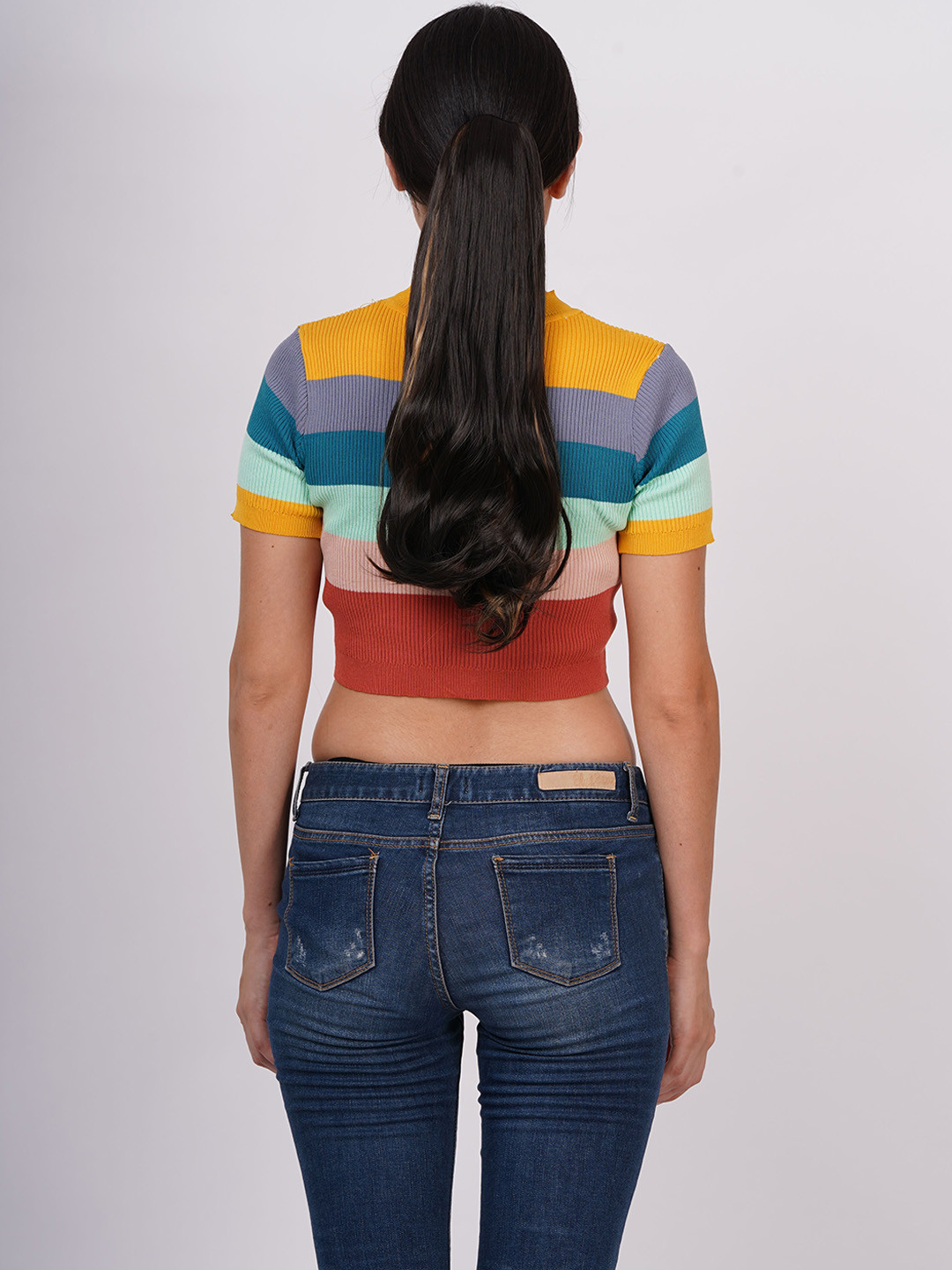 CRIBE Clip-In Ponytail Wavy Hair Extension - Gold - 26 Inch