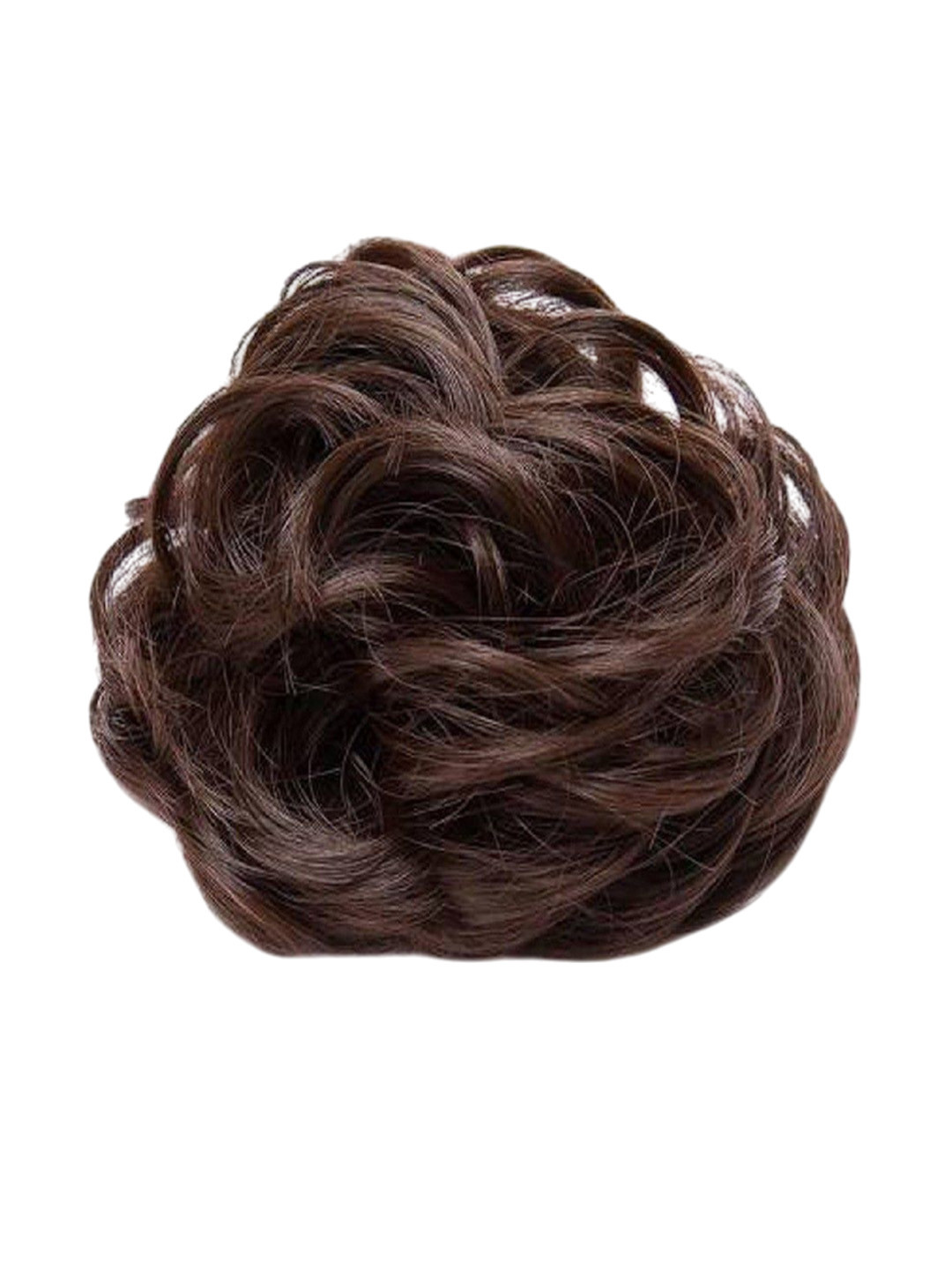 CRIBE Clip-In Wavy Bun Hair Extension -Brown - 5 Inch