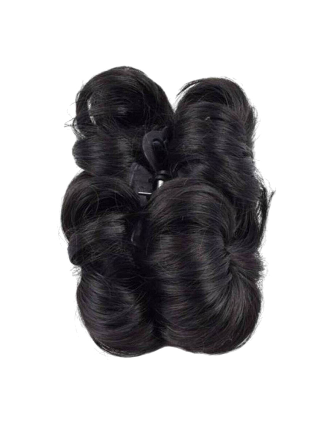 CRIBE Clip-In Curly Bun Hair Extension - Black - 10 Inch