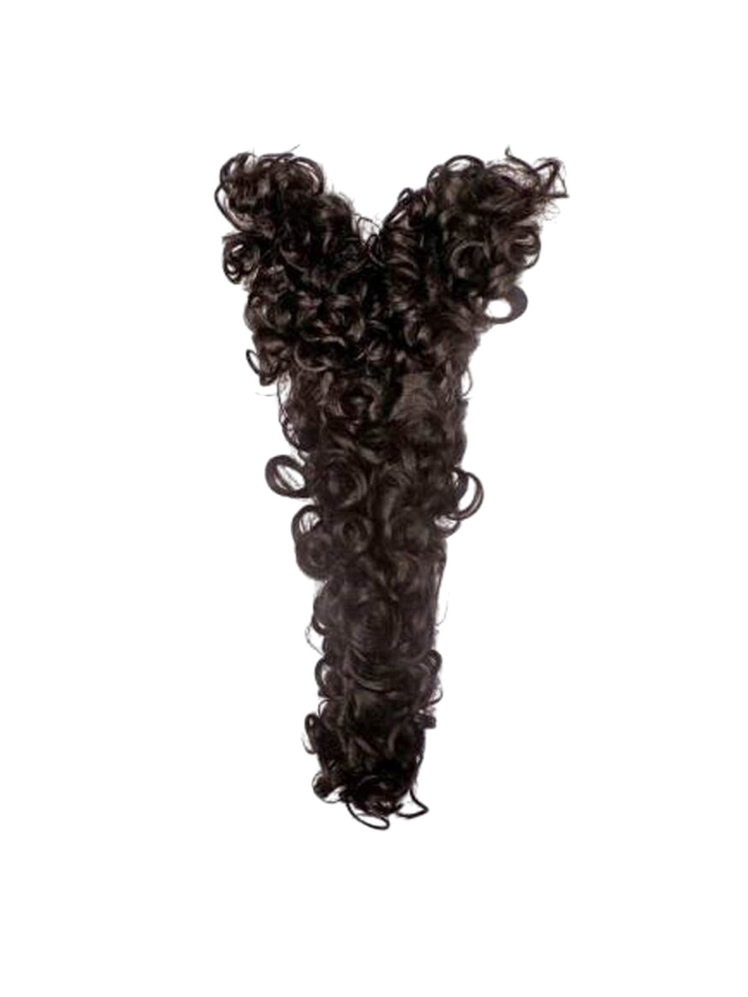 CRIBE Clip-In Curly Ponytail Hair Extension - Brown- 24 Inch