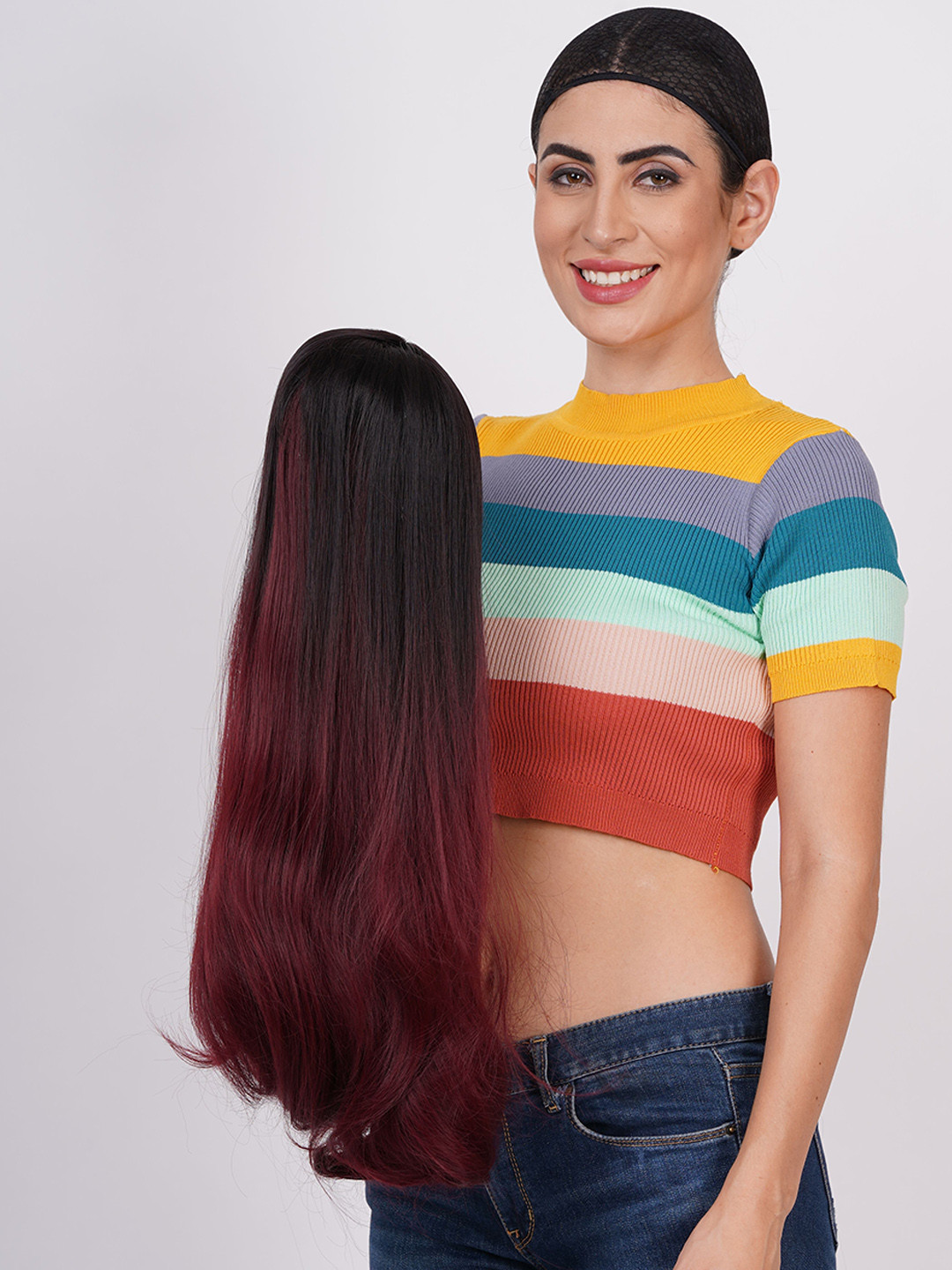 CRIBE Halo Straight Locks Hair Extension - Brown - 28 Inch