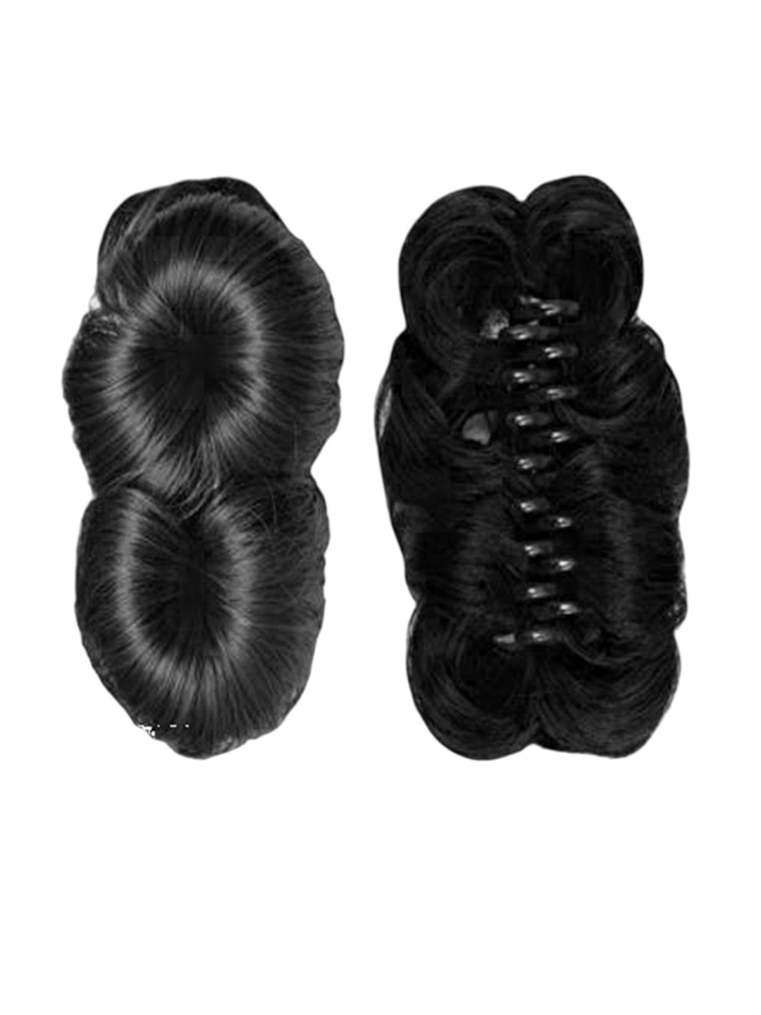 CRIBE Clip-In Wavy Bun Hair Extension -Black - 6 Inch