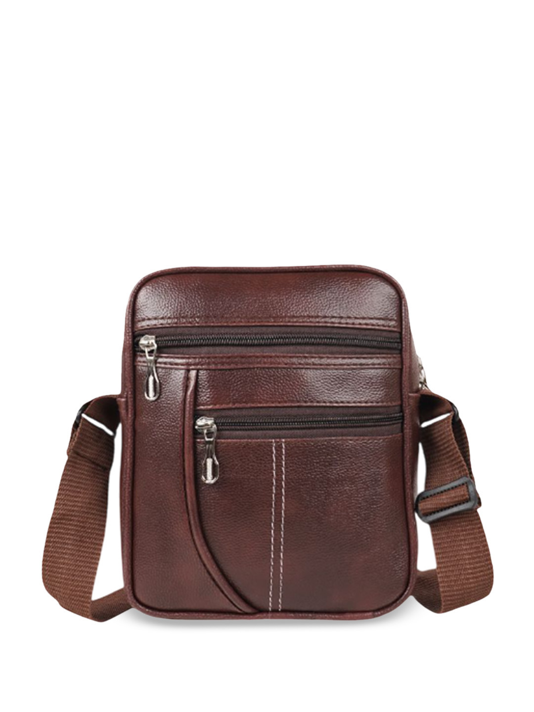 PARSLEY Men Solid Structured Leather Sling Bag