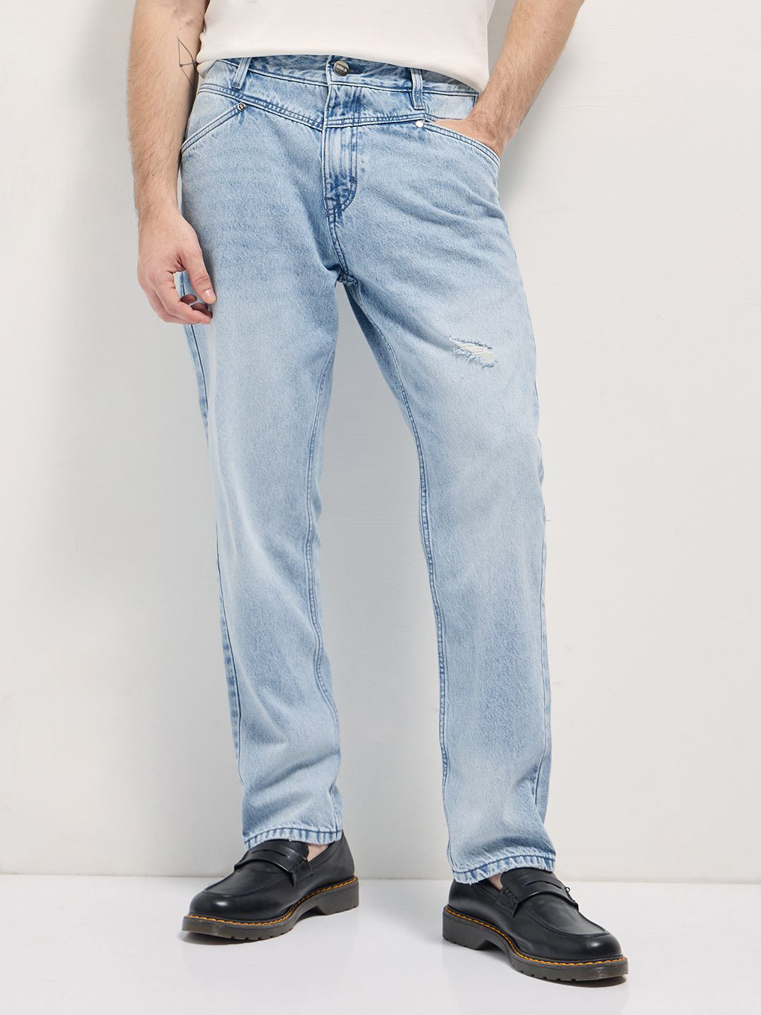 THE BEAR HOUSE Men's Cotton Relaxed Fit Jeans