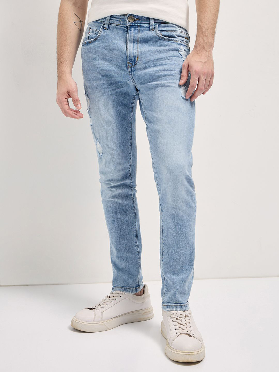 THE BEAR HOUSE Men's Cotton Slim Fit Jeans