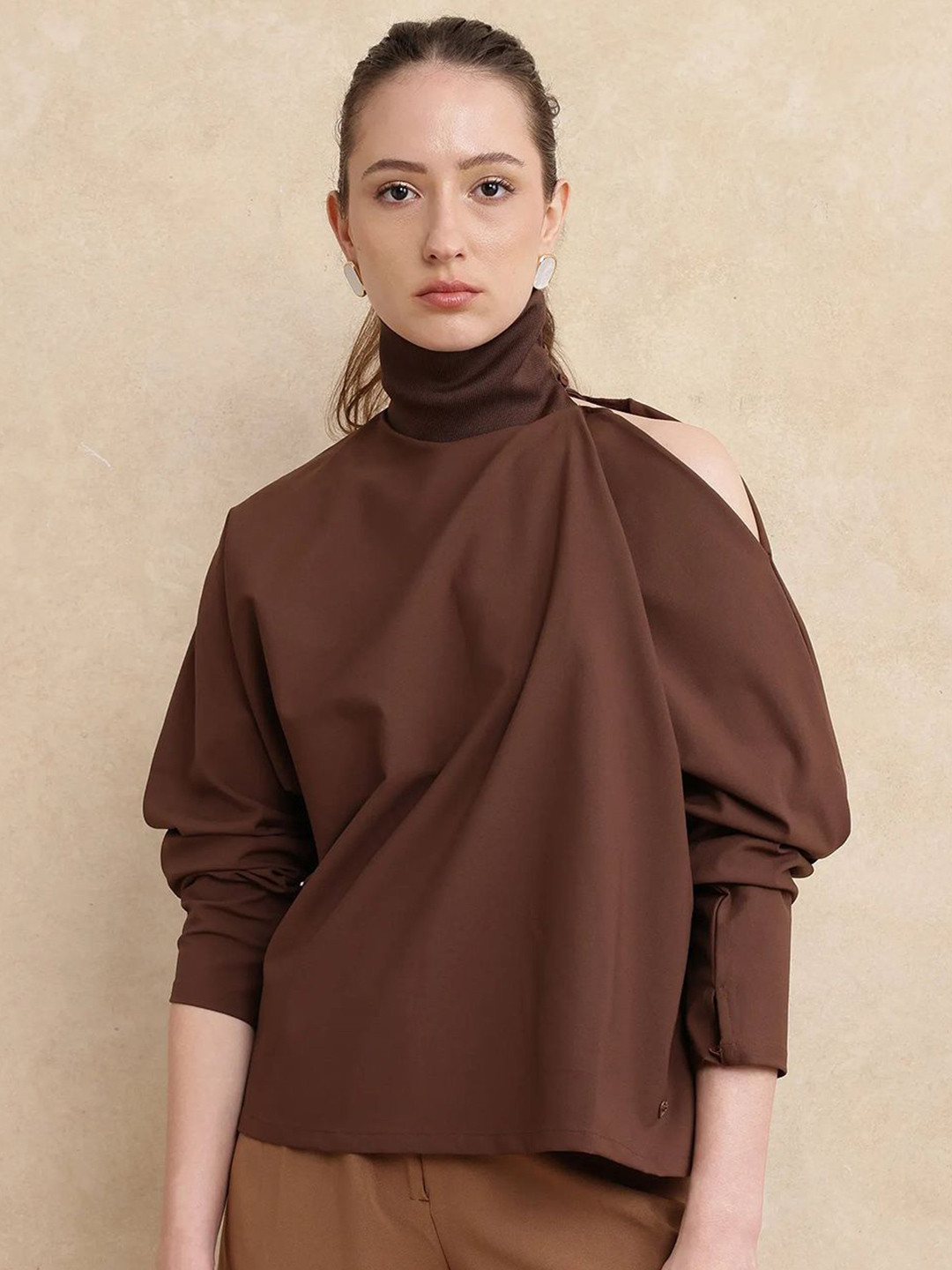 RAREISM Natta Women Primary Brown Top