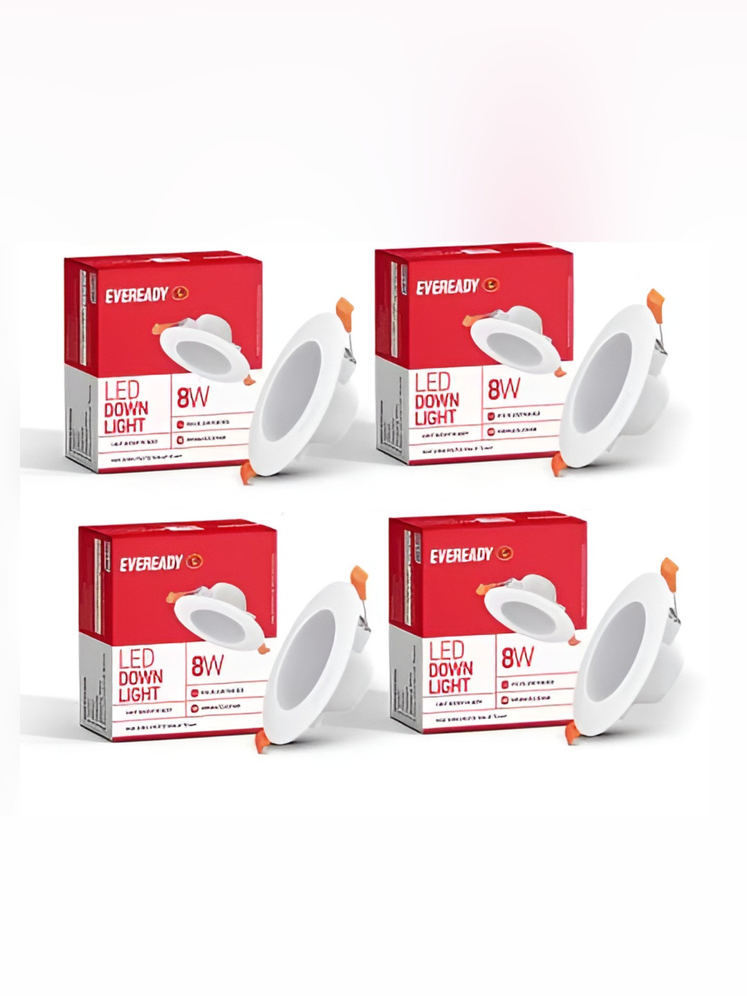 EVEREADY White 4 Pieces Downlight 8W Light Bulb