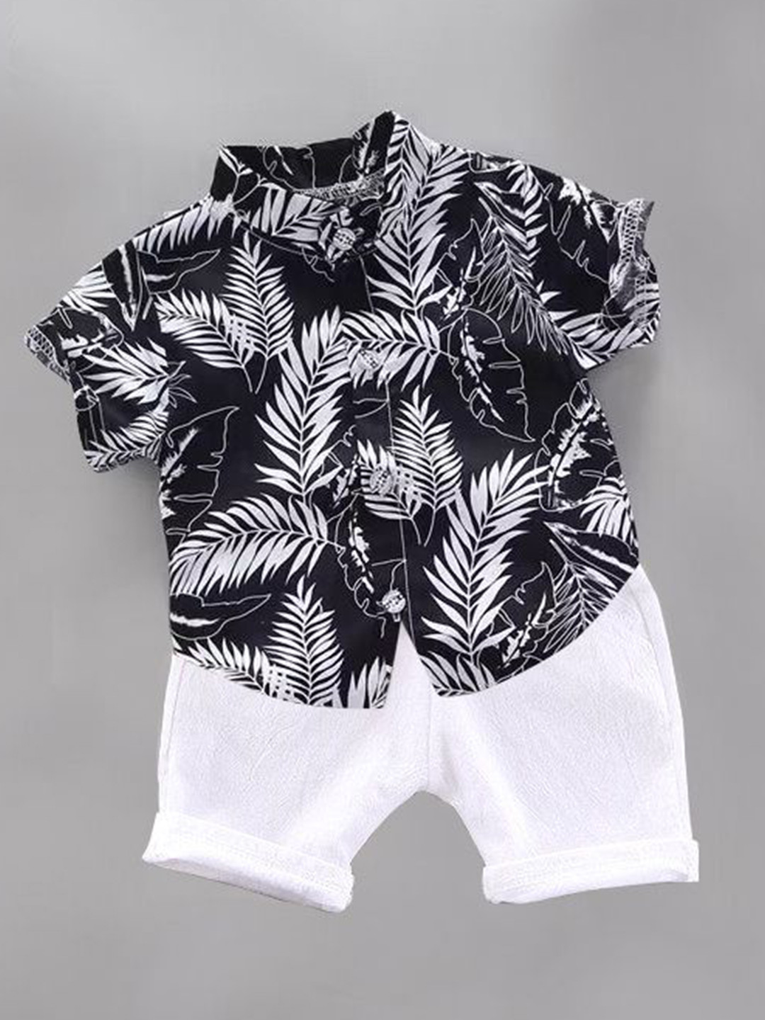DANGAR Unisex Kids Printed Shirt with Shorts