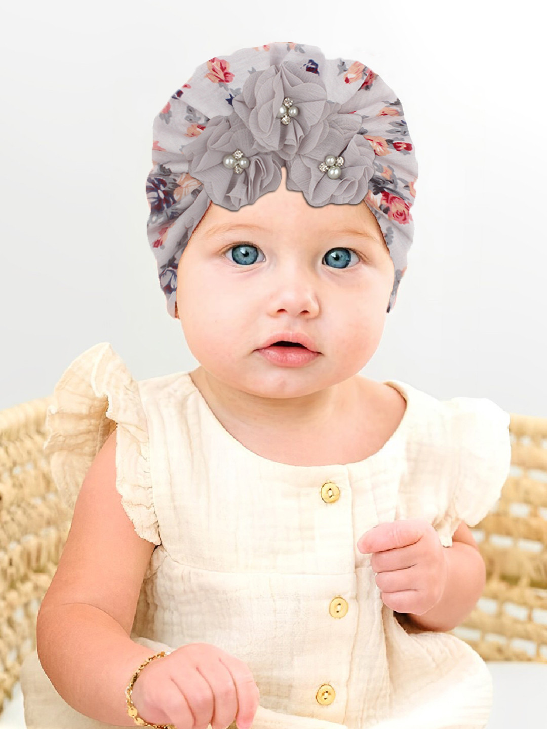 SYGA Girls Baby Turban Cotton Printed Tire Cap Toddler Beanie Hat