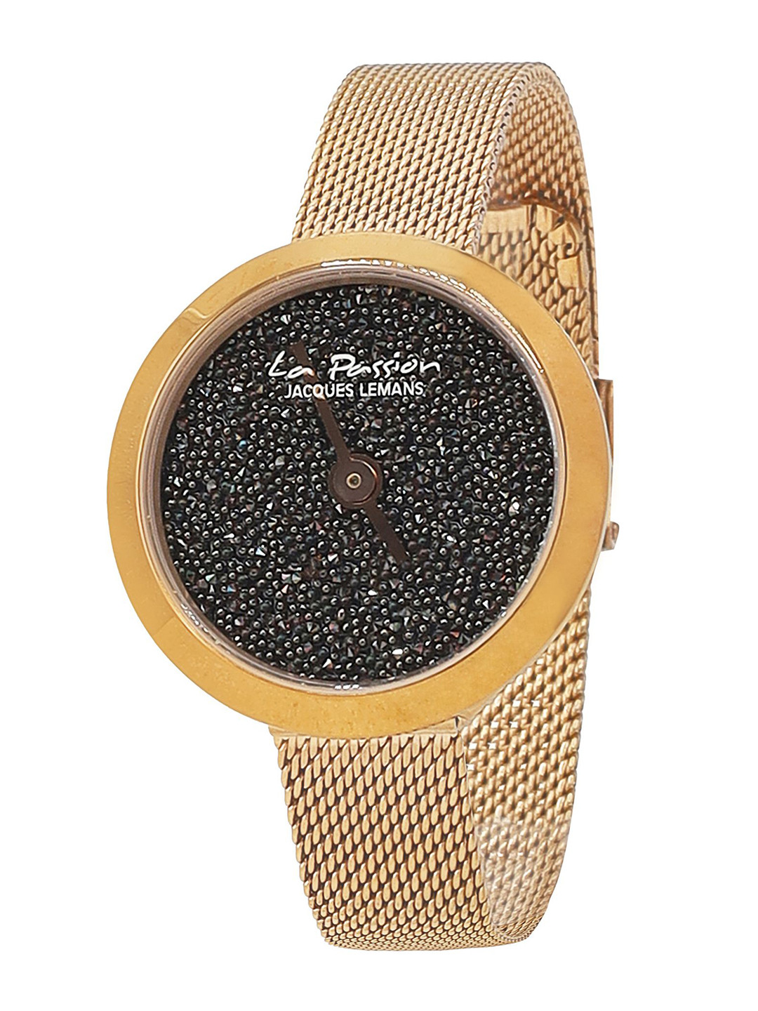 Jacques Lemans Women Embellished Dial & Stainless Steel Straps Analogue Watch LP-124CZM