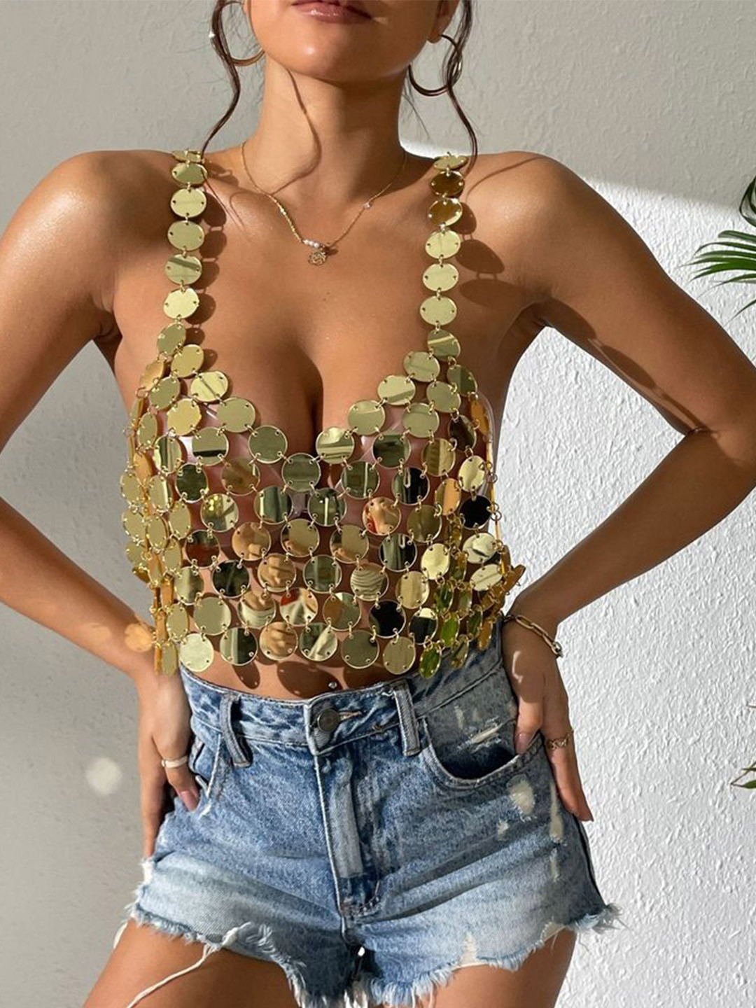 LULU & SKY Embellished Bralette Crop Top