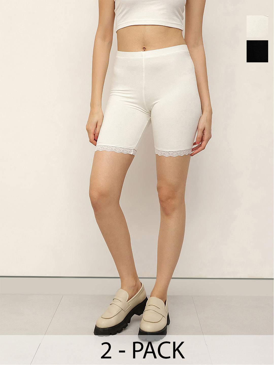 Espresso Women Plus Size Pack of 2 Lounge Shorts