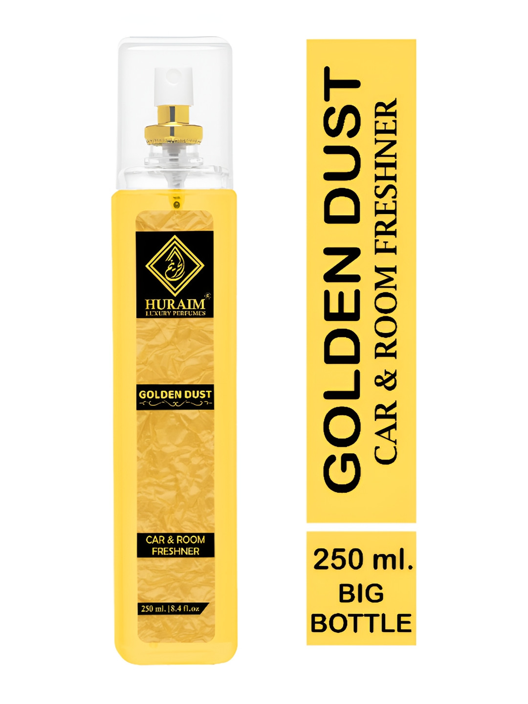 HURAIM Yellow & Black Golden Dust Fragrance Air Freshener 250 ml