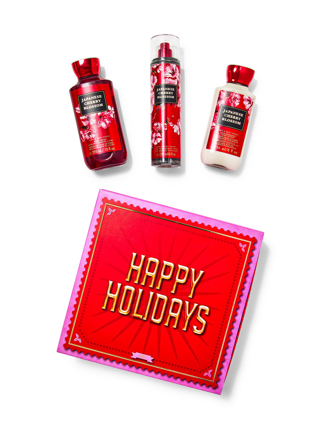 Bath & Body Works 3 Pcs Japanese Cherry Blossom Bath & Body Gift Set