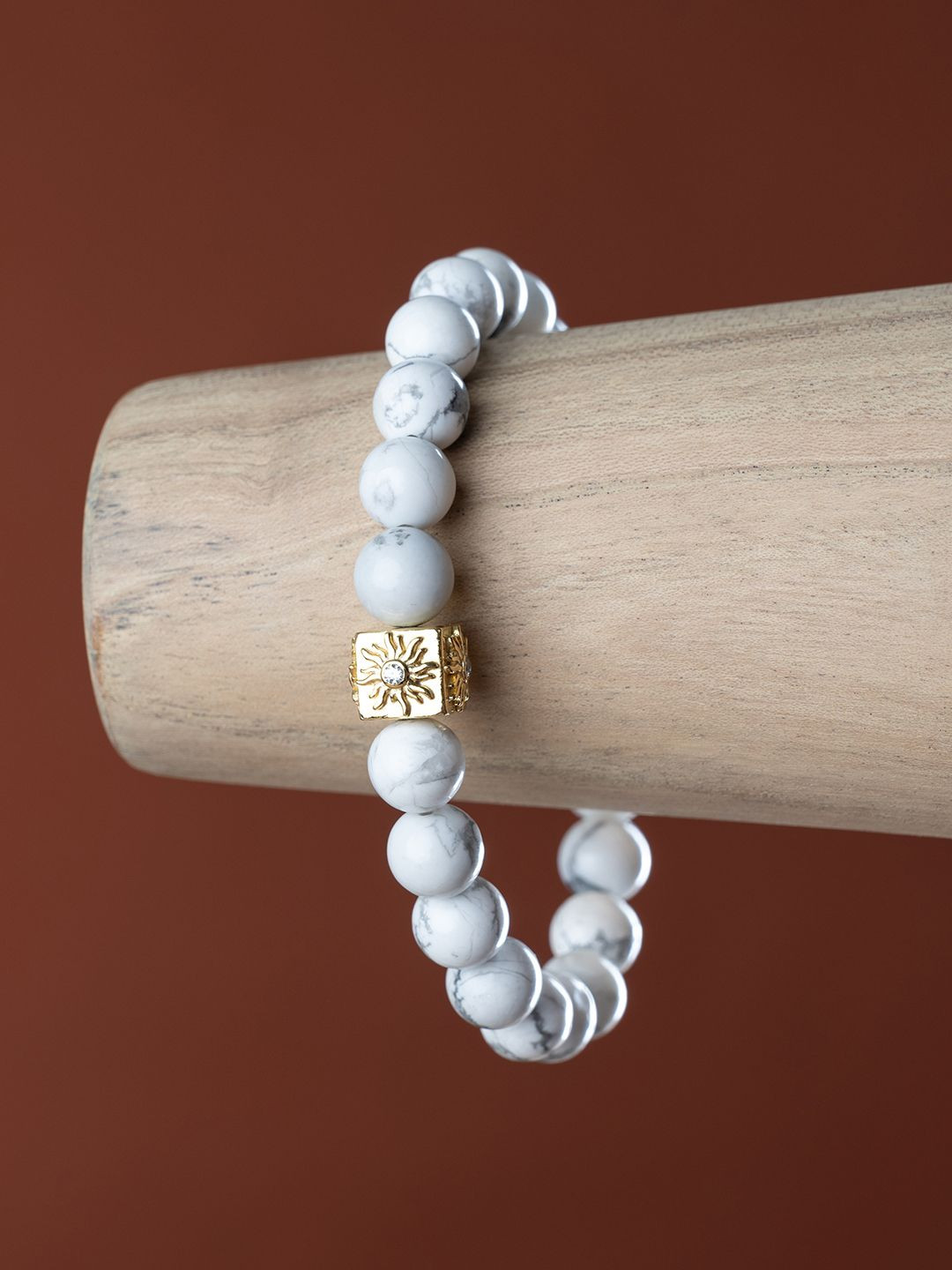 Stone Story By Shruti Men 925 Sterling Silver Gold-Plated Bracelet