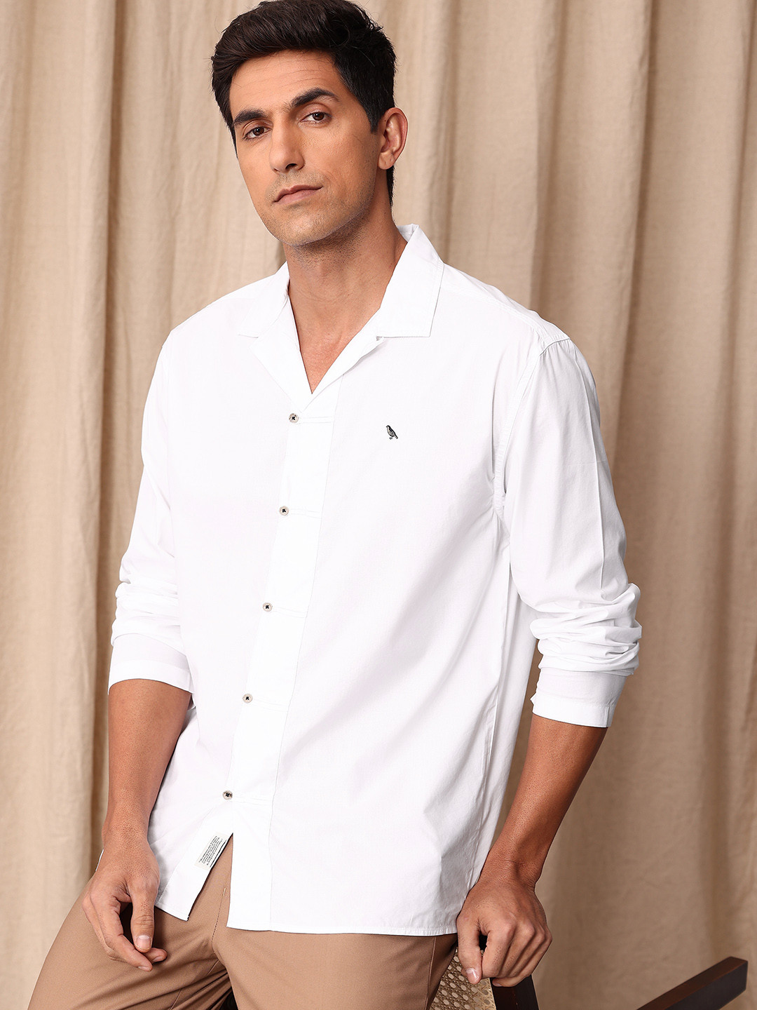 Mr Bowerbird Drop-Shoulder Sleeves Liberal Casual Relaxed Fit Shirt