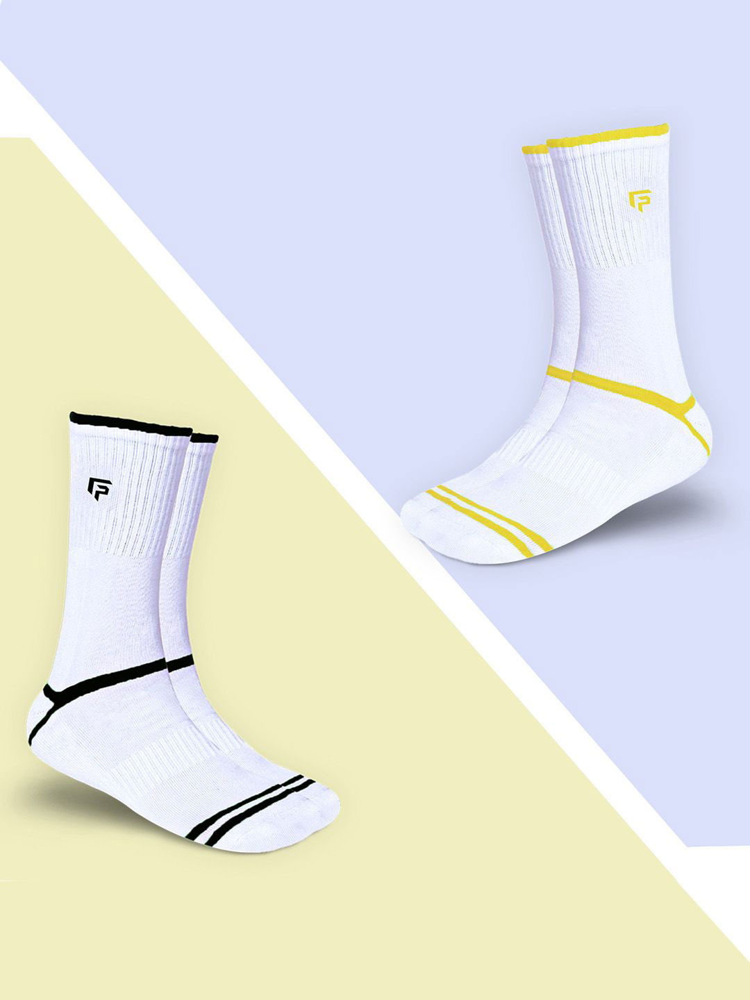 FOOTPRINTS Unisex Bamboo Compression Pack Of 2 Calf Length Sports Socks