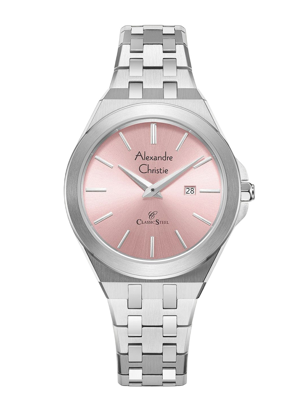 Alexandre Christie Women Dial & Stainless Steel Straps Analogue Watch 8700LDBSSLK