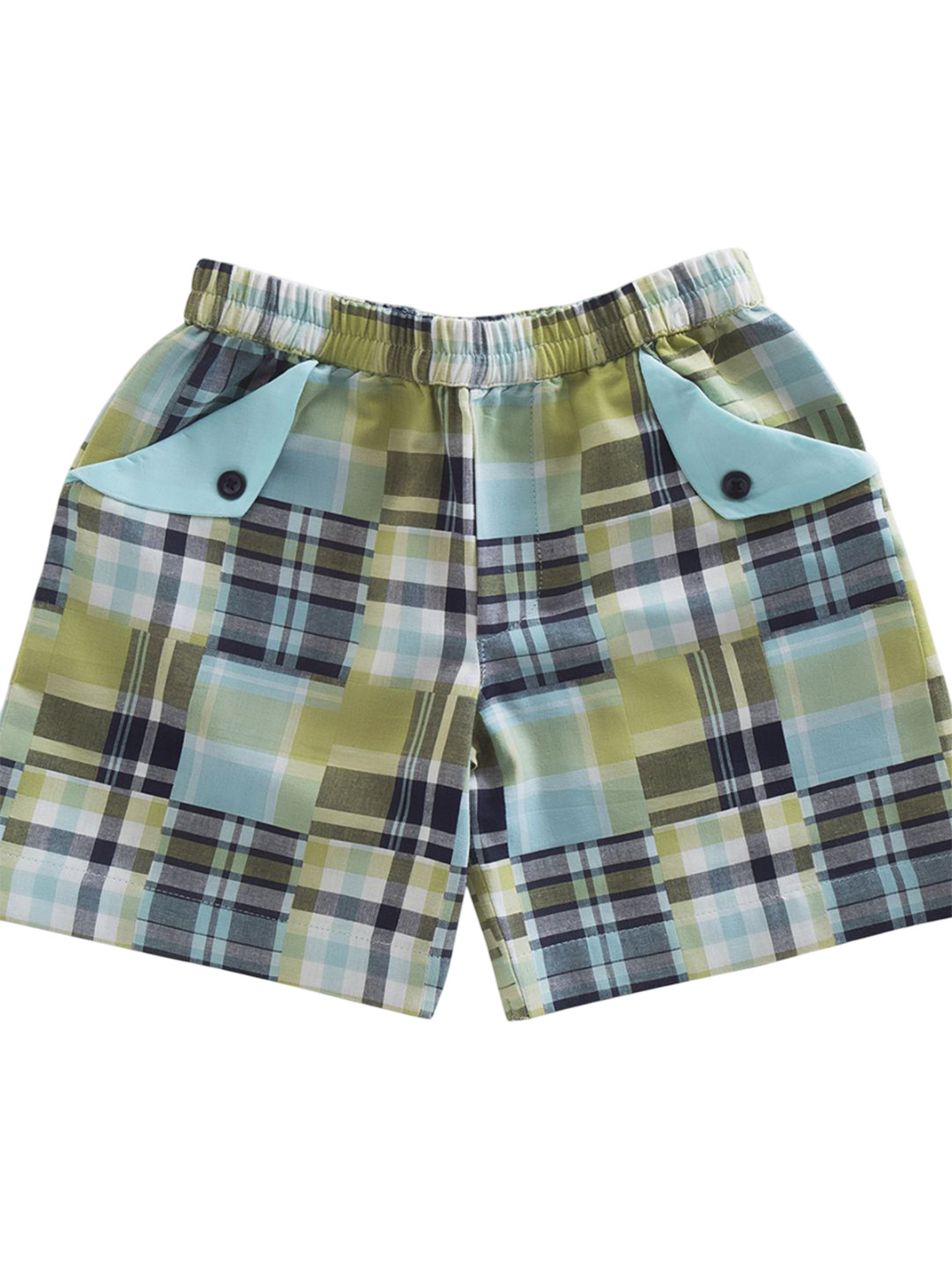 Soleilclo Boys Checked Cargo Shorts Technology