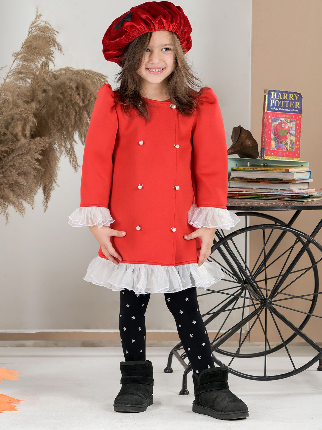 Foreverkidz Girls Little Red Duchess Dress