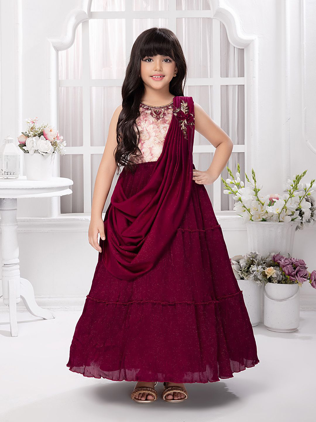 BETTY Girls Sleeveless Gown Dress