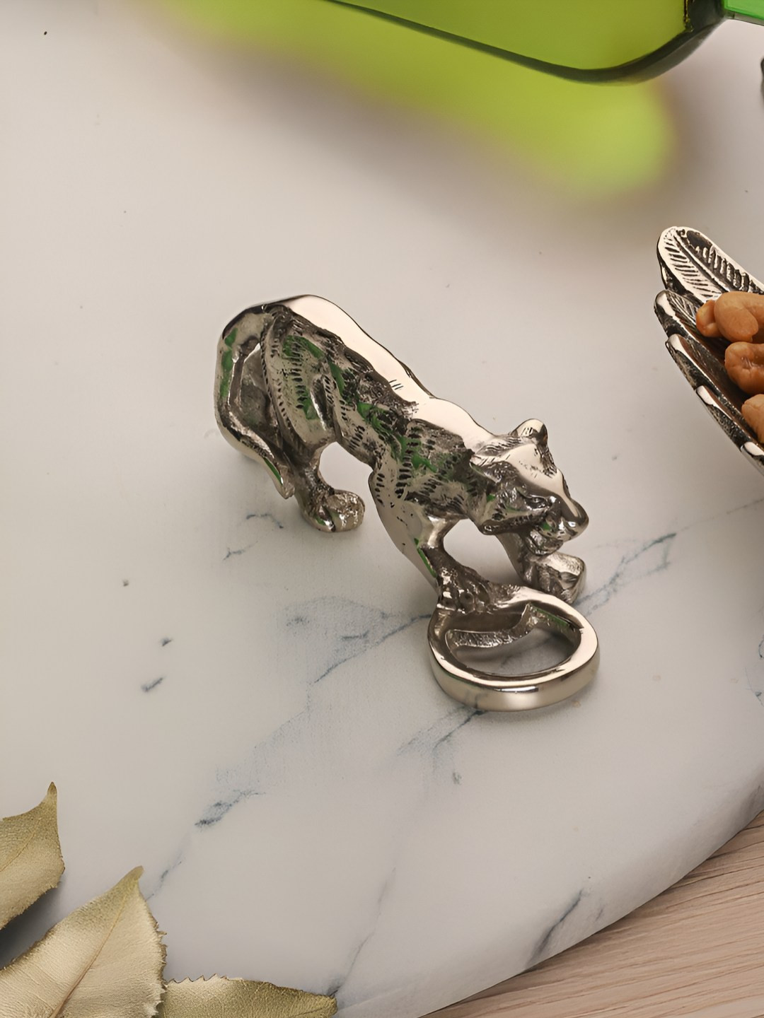 Troveas Silver-Toned Tiger Bottle Opener